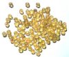 100 4mm Light Topaz AB English Cut Faceted Beads